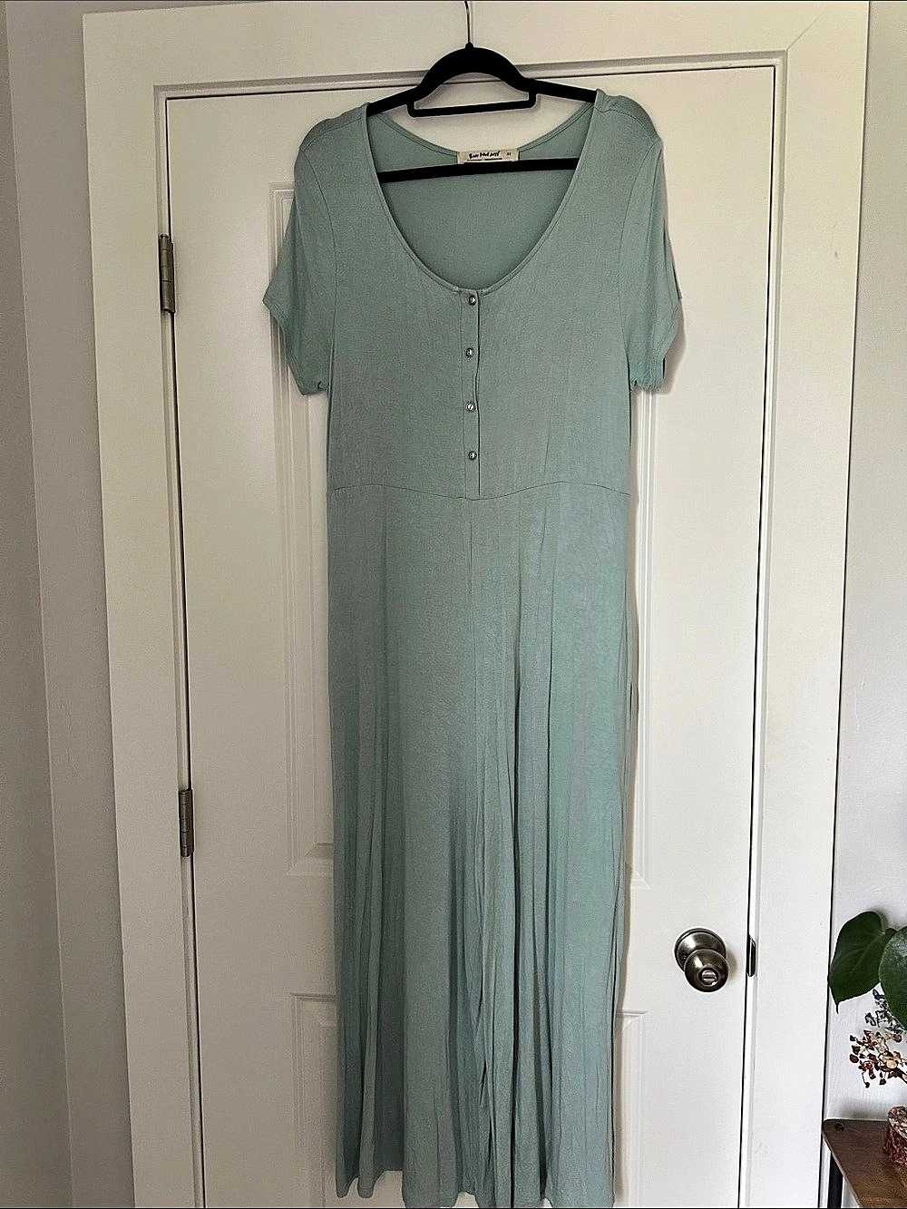 Free Bird Nest Sage Green Button Front Jumper XL Like New